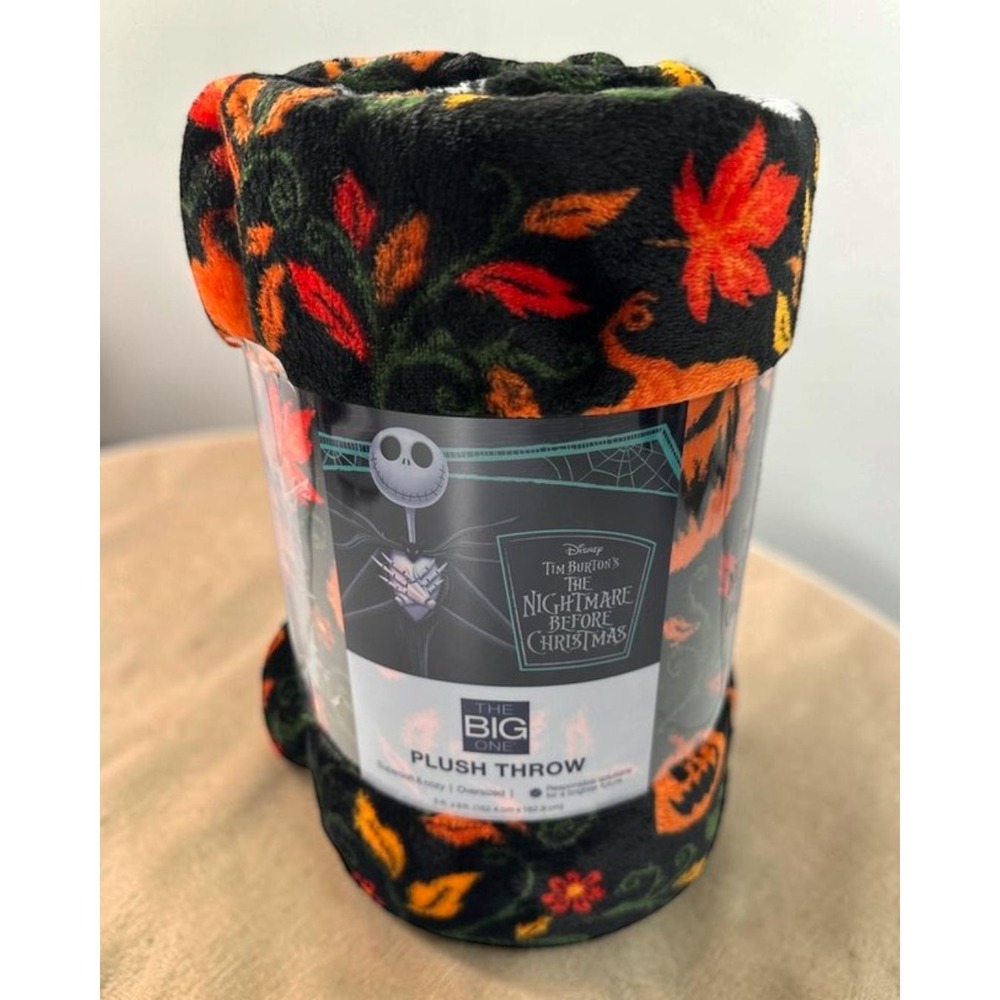 Disney Nightmare Before Christmas Plush Throw Blanket 60 x 72 in Jack Sally
